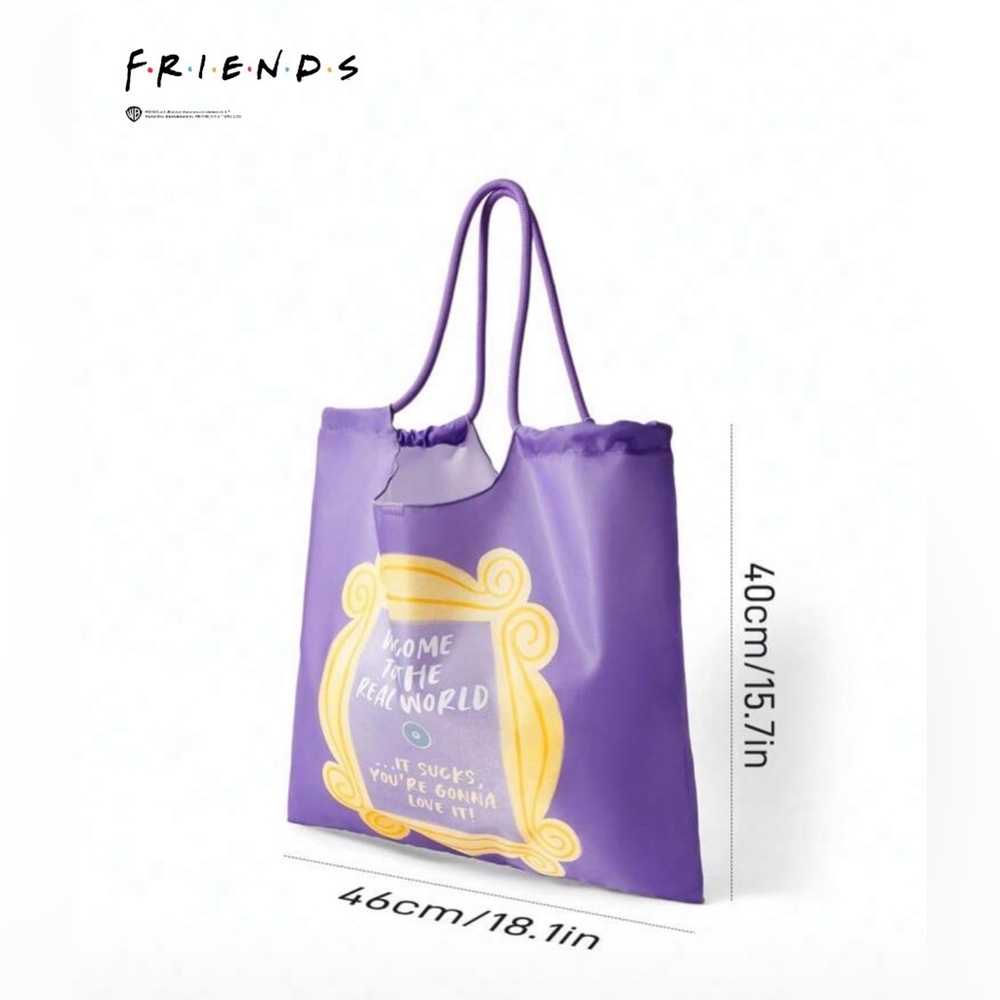Patterned Drawstring, Tote Bag Made Of Polyester … - image 3
